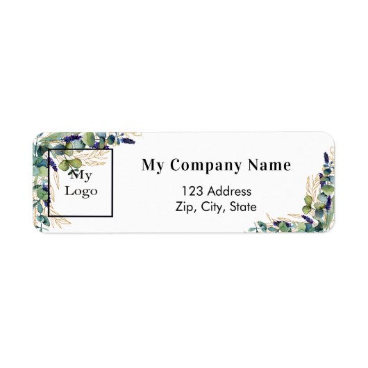 Eucalyptus-label voor bedrijfsretour van logo etiket (Voorkant)