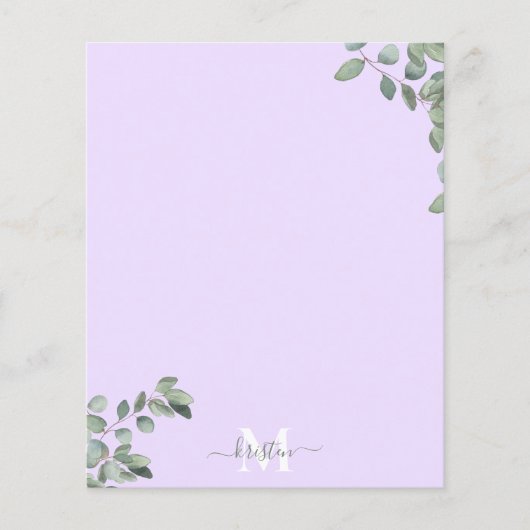 Eucalyptus Lavender Custom Name (Voorkant)