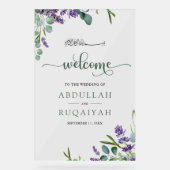 Eucalyptus Lavender Muslim Wedding Welcome (Recto)