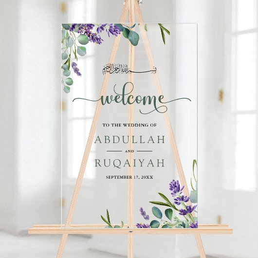 Eucalyptus Lavender Muslim Wedding Welcome