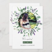 Eucalyptus Lavender Photo Faire-part de grossesse (Devant / Derrière)