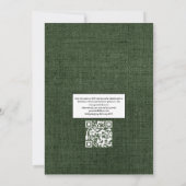 Eucalyptus Lavender Rustic Country QR Code Weddens Kaart (Achterkant)