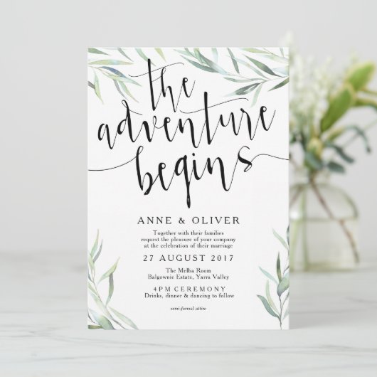 Eucalyptus L'aventure commence Faire-part de maria (Debout devant)