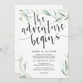Eucalyptus L'aventure commence Faire-part de maria (Devant / Derrière)