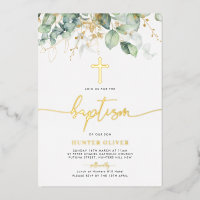 Eucalyptus Leaf Baptism Christening Folie