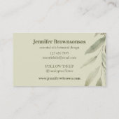 Eucalyptus Leaf Flower Essential Oils Botanical Visitekaartje (Achterkant)