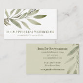 Eucalyptus Leaf Flower Essential Oils Botanical Visitekaartje (Voorkant / Achterkant)