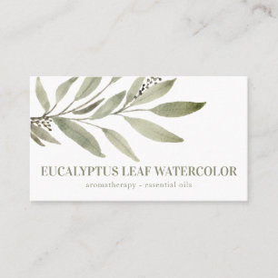 Eucalyptus Leaf Flower Essential Oils Botanical Visitekaartje