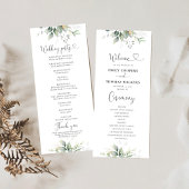 Eucalyptus Leaf Programme de mariage vert