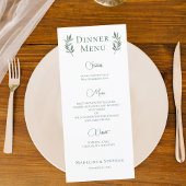 Eucalyptus Leaf Simple Chic Botanical Weddenschap Menu