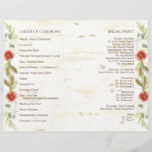 Eucalyptus Leaf Wreath Modern Ceremony Programme (Achterkant)