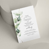 Eucalyptus Leaves Botanical Greenery Wedding Kaart