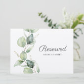 Eucalyptus Leaves Botanical Weddenschap Reserved S (Staand voorkant)