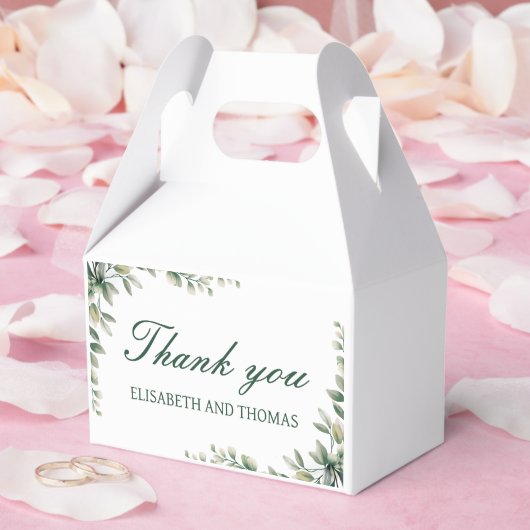 Eucalyptus leaves botanical wedding favour box  bedankdoosjes (Huwelijk)