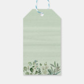 Eucalyptus Leaves Elegant Greenery Hartelijk dank Cadeaulabel (Achterkant)
