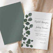 Eucalyptus Leaves Greenery Waterverf Wedding Kaart