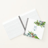 Eucalyptus Leaves ModernElegance Wedding Guestbook Notitieboek (Binnen)