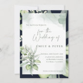  Eucalyptus Leaves Monogram Greenery Wedding (Voorkant)