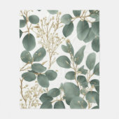 Eucalyptus Leaves Pattern Fleece Deken (Voorkant)