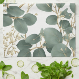 Eucalyptus Leaves Pattern Theedoek