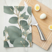 Eucalyptus Leaves Pattern Theedoek (Quarter Fold)