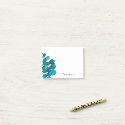Eucalyptus Leaves Personalized Post-it® Notes (Op bureau)