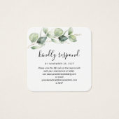 Eucalyptus Leaves QR Code Wedding Website RSVP (Devant)
