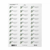 Eucalyptus Leaves Return Address Etiket (Full Sheet)