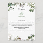 Eucalyptus Leaves Weddenschap Welkomstreisroute Programma (Voorkant)