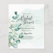 Eucalyptus Leaves Wedding Greenery QR CODE Modern Flyer (Voorkant)