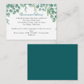 Eucalyptus Leaves Wedding Informatiekaartje (Voorkant / Achterkant)