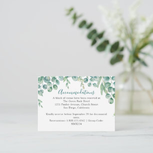 Eucalyptus Leaves Wedding Informatiekaartje
