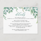 Eucalyptus Leaves Wedding Informatiekaartje (Voorkant)