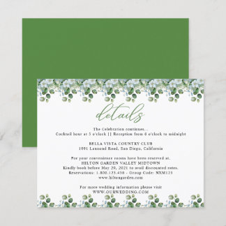 Eucalyptus Leaves Wedding Informatiekaartje