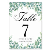 Eucalyptus Leaves Wedding Kaart (Achterkant)