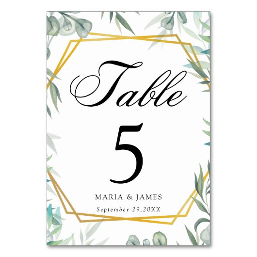 Eucalyptus Leaves Wedding Kaart (Voorkant)