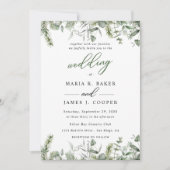 Eucalyptus Leaves Wedding Kaart (Voorkant)