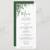 Eucalyptus Leaves Wedding Menu (Voorkant / Achterkant)