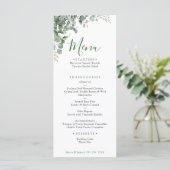 Eucalyptus Leaves Wedding Menu (Staand voorkant)