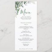 Eucalyptus Leaves Wedding Menu (Voorkant)