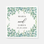 Eucalyptus Leaves Wedding Servet (Voorkant)