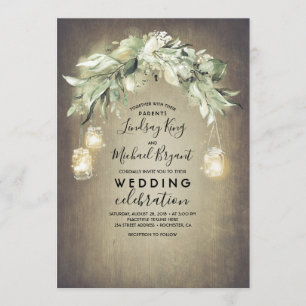 Eucalyptus leest Greenery Rustic Country Weddensch Kaart