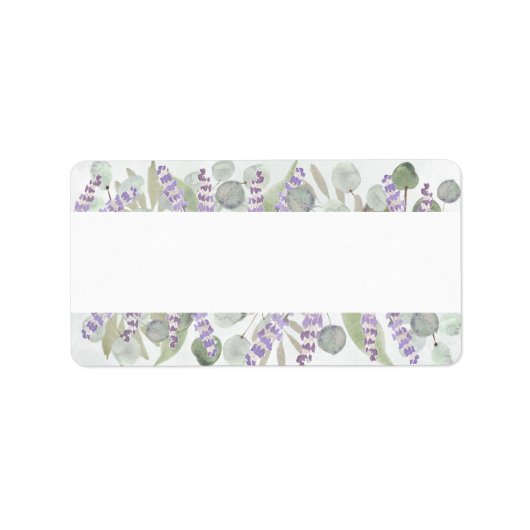 Eucalyptus & Lege bruiloft Adres Etiket (Voorkant)