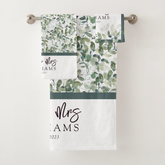 Eucalyptus Lettre main M & Mme Monogram (En situation)