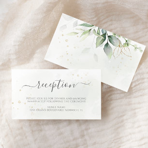 Eucalyptus leveert Greenery Wedding Reception Informatiekaartje