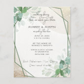 Eucalyptus Lijst Casual gewoon papier bruiloft (Voorkant)