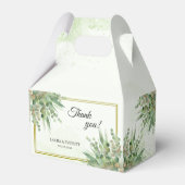 Eucalyptus Lijst Groen Goud Bladgroen Bruiloft Bedankdoosjes (Voorkant Zijde)