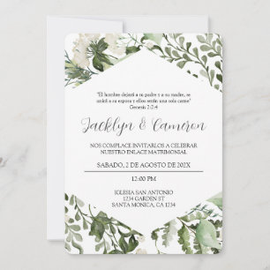 eucalyptus lijst spaanse bruiloft uitnodiging