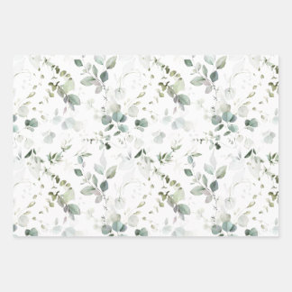 Eucalyptus Loof Baby/ Bruidsmeisje Shower Inpakpapier Vel