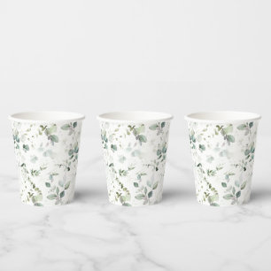 Eucalyptus Loof Baby- of Bruidsfeest Papieren beke Bekers